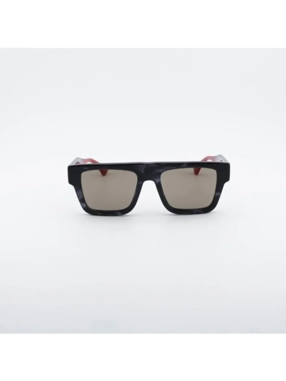 Gucci GG1868S 004 Sunglasses Havana/Blue/Red Square Frame, Brown Lenses